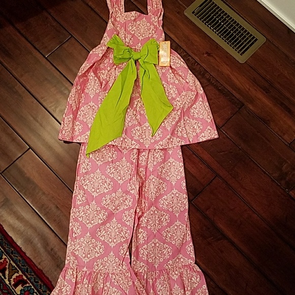 NWT Just Peachy Ruffles 2 pc Outfit 6X - Picture 1 of 5